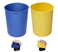 VEVOR Revestimiento para Cubo de 18,9 L para Mezcla de Hormigón, Reutilizable, de Silicona, para Mezclar Pintura Fina y Hormigón Epoxi, con Medidas, Azul y Amarillo, 310 x 310 x 370 mm, 2 uds