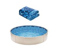 VEVOR Revestimiento para Piscina Elevada 549 cm Redondo Cubierta para Piscinas Superpuestos Vinilo de Calibre Estándar Altura de Pared 122-137 cm Diseñado para Piscinas Elevadas con Lados de Acero