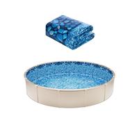 VEVOR Revestimiento para Piscina Elevada 549 cm Redondo Cubierta para Piscinas Superpuestos Vinilo de Calibre Estándar Altura de Pared 122-137 cm Diseñado para Piscinas Elevadas con Lados de Acero