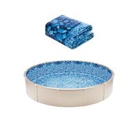 VEVOR Revestimiento para Piscina Elevada 549 cm Redondo Cubierta para Piscinas Superpuestos Vinilo de Calibre Estándar Altura de Pared 122-137 cm Diseñado para Piscinas Elevadas con Lados de Acero