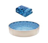 VEVOR Revestimiento para Piscina Elevada 914 cm Forma Redonda Cubierta para Piscinas de Vinilo Altura de Pared 132,1 cm Resistente al Desgarro con Lados de Acero Fácil instalación para Patio Jardín
