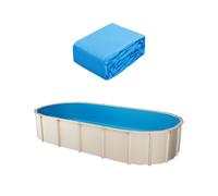 VEVOR Revestimiento para Piscina Ovalada 500x300 cm Calibre Estándar Revestimiento de Vinilo para Piscina de Altura de Pared de 120 cm Revestimiento de Repuesto para Piscinas Elevadas, Color Sólido
