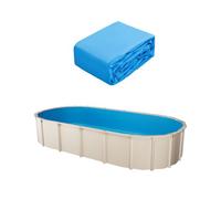 VEVOR Revestimiento para Piscina Ovalada 610x375 cm Calibre Estándar Revestimiento de Vinilo para Piscina Estilo Superpuesto para Piscinas Sobre el Suelo de 132 cm de Altura de Pared, Color Sólido