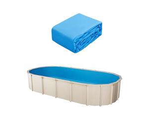 VEVOR Revestimiento para Piscina Ovalada 730x375 cm Calibre Estándar Revestimiento de Vinilo para Piscina Estilo Superpuesto para Piscinas sobre el Suelo de 132 cm de Altura de Pared, Color Sólido