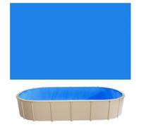 VEVOR Revestimiento para Piscina Ovalada PVC, Liner para Piscinas Elevadas Ovaladas de 375 x 610 cm, Grosor 0,4 mm, Altura de Pared 120 cm, Resistente al Desgarro, Frío y Sol para Exterior y Jardín