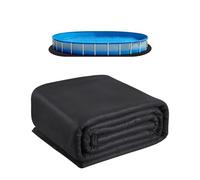 VEVOR Revestimiento para Piscinas Ovalado, 3,7 x 7,3 m Revestimiento Extragrueso para Piscinas Elevadas, Evita Pinchazos, Base de Geotextil Reciclado, Prolonga la Vida Útil del Revestimiento, Negro