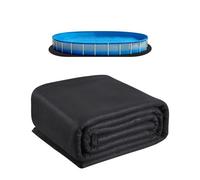 VEVOR Revestimiento para Piscinas Ovalado, 5,5 x 10,1 m Revestimiento Extragrueso para Piscinas Elevadas, Evita Pinchazos, Base de Geotextil Reciclado, Prolonga la Vida Útil del Revestimiento, Negro