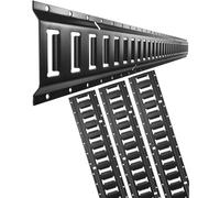 VEVOR Riel de Amarre Universal E-track 1524 mm Rieles Horizontales de Pista E 4 Piezas Rieles de Amarre en E de Acero Versátil Riel E-track de Amarre Negro para Carga en Camionetas Camiones Remolques