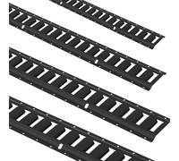 VEVOR Riel de Amarre Universal E-Track 1524 mm Rieles Horizontales de Pista E 4 Piezas Rieles de Amarre en E de Acero Versátil Riel E-Track de Amarre Negro para Carga en Camionetas Camiones Remolques