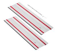 VEVOR Riel Guía para Sierra de Mesa, Rango de Corte de 139,7 cm, Incluye 2 Rieles Guía de Aluminio Extruido de 698,5 mm y 1 Conector, para Makita, Festool y WEN, para Proyectos de Carpintería