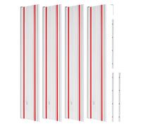 VEVOR Riel Guía para Sierra de Mesa, Rango de Corte de 279,4 cm, Incluye 4 Rieles Guía de Aluminio Extruido de 698,5 mm y 3 Conectores, Compatible con Makita, Festool y WEN, para Carpintería