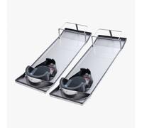 VEVOR Rodilleras de Hormigón de Acero Inoxidable de 747 x 255mm, Rodilleras de Hormigón Deslizantes Móviles, con Rodilleras y Correas para Tablas para Acabado de Cemento y Hormigón