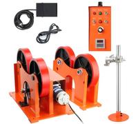 VEVOR Rodillo de conexión Rodillos giratorios, Carga 1000kg Rodillo giratorio de soldadura, Diámetro de placa 315 mm Posicionador de soldadura giratorio 80-1600 mm/min Soporte de antorcha de soldadura