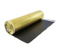 VEVOR Base para Suelo 18,6 m²/Rollo, con Cinta Adhesiva y Barrera de Vapor, Espuma EPE Alta Resistencia con PE, Insonorizante y Reductor de Ruido, para Suelos Laminados de Madera, Color Dorado