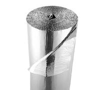 VEVOR Rollo de Aislamiento Reflectante Doble, Aluminio, 30,48 x 1,22 m x 6 mm, Escudo Reflectante de Calor con Burbujas de Aire Doble Capa, a Puertas Garaje, Ventanas y Techos de Autocaravanas