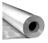 VEVOR Rollo de Aislamiento Reflectante Doble, Barrera Radiante de Tejido Perforado, 76,2 m x 1,22 m x 0,15 mm, Lámina de Aluminio de Doble Cara, para Ventanas y Techos de Autocaravanas, Plata