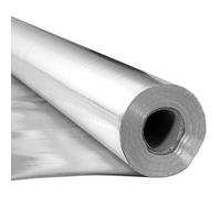 VEVOR Rollo de Aislamiento Reflectante Doble, Barrera Radiante de Tela Tejida sin Perforar, 38,1 x 1,22 m x 0,15 mm, Lámina de Aluminio de Doble Cara, Reflectividad ≥ 95%, para Techos y Ventanas