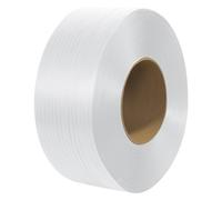 VEVOR Rollo de Fleje de Polipropileno (PP) para Embalaje 3000m x 12,7mm x 0,8mm Carrete de Fleje de Alta Resistencia para Palets Resistencia de 110 kg Fleje Portátil de Alta Resistencia, Blanco