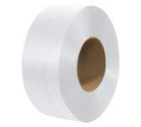 VEVOR Rollo de Fleje de Polipropileno (PP) para Embalaje 3000m x 12,7mm x 0,8mm Carrete de Fleje de Alta Resistencia para Palets Resistencia de 110 kg Fleje Portátil de Alta Resistencia, Blanco