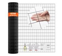 VEVOR Rollo de malla de alambre galvanizado 1220x15240 mm Malla de alambre para pollos calibre 16, malla metálica recubierta de vinilo para cercas de gallineros, cercas de serpientes para conejos
