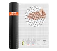 VEVOR Rollo de malla de alambre galvanizado 1220x15240 mm Malla de alambre para pollos calibre 19, malla metálica recubierta de vinilo para cercas de gallineros, cercas de serpientes para conejos
