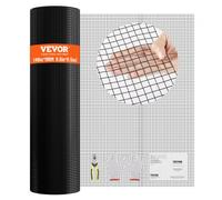 VEVOR Rollo de malla de alambre galvanizado 1220x30480 mm Malla de alambre para pollos calibre 19, malla metálica recubierta de vinilo para cercas de gallineros, cercas de serpientes para conejos