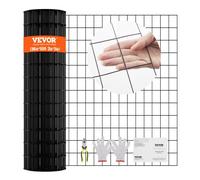 VEVOR Rollo de malla de alambre galvanizado 910x15240 mm Malla de alambre para pollos calibre 16 malla metálica recubierta de vinilo para cercas de gallineros, cercas de conejos, corrales para aves