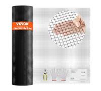 VEVOR Rollo de malla de alambre galvanizado 910x15240 mm Malla de alambre para pollos calibre 19, malla metálica recubierta de vinilo para cercas de gallineros, cercas de serpientes para conejos