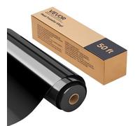 VEVOR Rollo de Vinilo Termoadhesivo HTV 30,48x1524 cm Vinilo de Transferencia Térmica Fácil Cortar/Despegar Fuerte Adhesión Compatible con Máquina de Corte, para Varios Materiales, Negro Brillante
