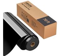 VEVOR Rollo de Vinilo Termoadhesivo HTV 304,8 x 21336 mm Vinilo de Transferencia Térmica Fácil Cortar/Despegar Fuerte Adhesión Compatible con Máquina de Corte, para Varios Materiales, Negro Brillante