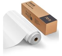 VEVOR Rollo de Vinilo Termoadhesivo HTV 304,8x21336 mm Vinilo de Transferencia Térmica Fácil Cortar/Despegar Fuerte Adhesión Compatible con Máquina de Corte, para Varios Materiales, Blanco Brillante
