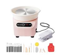 VEVOR Rueda de alfarería de 28 cm, máquina de alfarería eléctrica de 450 W, con pedal y pantalla táctil LCD, disco de cerámica de accionamiento directo y herramientas de moldeo para manualidades,