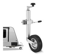 VEVOR Rueda de Apoyo 550-780 mm de Altura Ajustable, Capacidad de Carga hasta 150 kg, con Rueda Simple y Mango Ergonómico, Adecuado para Remolques, Caravanas y Barcos, 250 x 130 x 550 mm, Plata