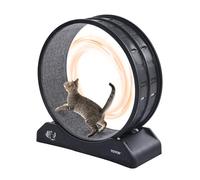 VEVOR Rueda de Ejercicio para Gatos de 800 x 340 x 850 mm, Rueda Grande para Correr con Freno Seguro y Pista Alfombrada, Cinta de Correr Silenciosa para Mascotas para Pérdida de Peso y Salud, Negro