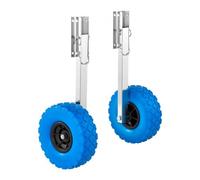 VEVOR Ruedas de Lanzamiento de Barco de 250mm, Carga máxima 136,1kg, Ruedas de Botadura de Acero Inoxidable 304 con Pasadores y 2 Neumáticos de PVC para Transporte, Barco Inflable hasta 4m de Longitud