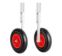 VEVOR Ruedas de Lanzamiento de Barco de 381 mm, Carga máxima 136,1kg, Ruedas de Botadura de Acero Inoxidable con 2 Neumáticos de Goma y Pasadores para Barco Inflable hasta 4,5m de Longitud, Transporte