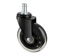 VEVOR Ruedas Giratorias 5 Ruedas de Repuesto para Sillas de Oficina Ruedas para Sillas de Computadora de Servicio Pesado de 76,2 mm para Pisos de Madera y Alfombras Carga de 59 kg Ajuste Universal