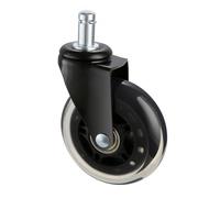 VEVOR Ruedas Giratorias 5 Ruedas de Repuesto para Sillas de Oficina Ruedas para Sillas de Computadora de Servicio Pesado de 76,2 mm para Pisos de Madera y Alfombras Carga de 59 kg Ajuste Universal