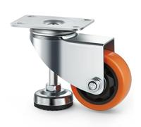 VEVOR Ruedas Giratorias para Muebles Juego de 4 Ruedas Niveladoras Capacidad de Carga Total de 327 kg Diámetro 76,2 mm Ruedas de PVC Ajustables 360° con Pies para Bancos de Trabajo, Máquinas, Equipos