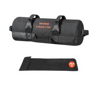 VEVOR Saco de Arena para Fitness, Resistente, con Asas, 2,2 a 11,3 kg, para Entrenamiento de Fuerza, con Pesas, Entrenamiento Cruzado y Gimnasio en Casa, Negro, sin Relleno, 500 x 165 x 165 mm