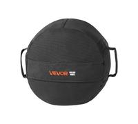 VEVOR Saco de Arena para Fitness, Resistente, con Asas y Pesas, Carga de 45 kg, para Entrenamiento de Fuerza, Entrenamiento Cruzado y Gimnasio en Casa, Color Negro, sin Relleno, Φ 370 x 220 mm