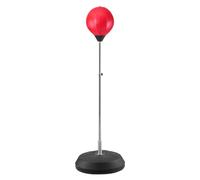 VEVOR Saco de Boxeo 43x43x146 cm Reflex para Adolescentes y Adultos - Altura Ajustable con Guantes y Soporte para Entrenamiento, Alivio del Estrés, Fitness