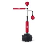VEVOR Saco de Boxeo Con Soporte Ajustable 965 x 480 x 1580 mm Para Adolescentes y Adultos - Independiente Con Guantes Para Entrenamiento, Rojo