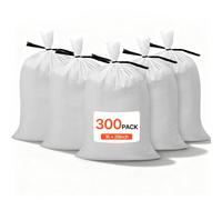 VEVOR Sacos de Arena Vacíos con Cintas, Capacidad 22,6 kg, de Polipropileno Tejido, Resistentes al Desgarro y a los Rayos UV para Barreras de Protección contra Inundaciones, 400 x 660 mm, 300 uds