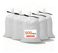 VEVOR Sacos de Arena Vacíos con Cintas, Capacidad 22,6 kg, de Polipropileno Tejido, Resistentes al Desgarro y a los Rayos UV para Barreras de Protección contra Inundaciones, 400 x 660 mm, 500 uds
