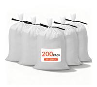 VEVOR Sacos de Arena Vacíos con Cintas, Capacidad 22,6 kg, de Polipropileno Tejido, Resistentes al Desgarro y a los Rayos UV para Barreras de Protección contra Inundaciones, 400 x 660 mm, 200 uds