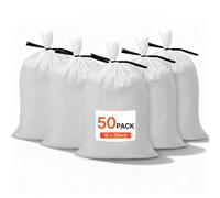 VEVOR Sacos de Arena Vacíos, con Cintas, Carga de 22,6 kg, de Polipropileno Tejido, Resistentes al Desgarro y a los Rayos UV para Barreras de Protección contra Inundaciones, 400 x 660 mm, 50 uds