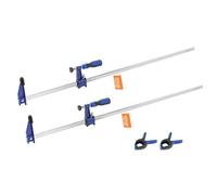 VEVOR Sargentos de Barra para Carpintería, 2 Piezas Apertura de 91,4 cm, Abrazadera en F Bloqueable de Hierro Fundido y Acero al Carbono con Límite de Carga de 272 kg para Carpintería y Metalurgia