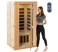 VEVOR Sauna de Infrarrojos Lejanos de Madera para 1 a 2 Personas Hogar 1400 W