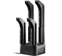 VEVOR Secador Desmontable de Zapatos de 4 Tubos Secador de Botas Portátil con Temporizador y Soplador de Calor para Botas de Nieve, Zapatos de Cuero, Zapatos de Lona, Calcetines, Negro y naranja